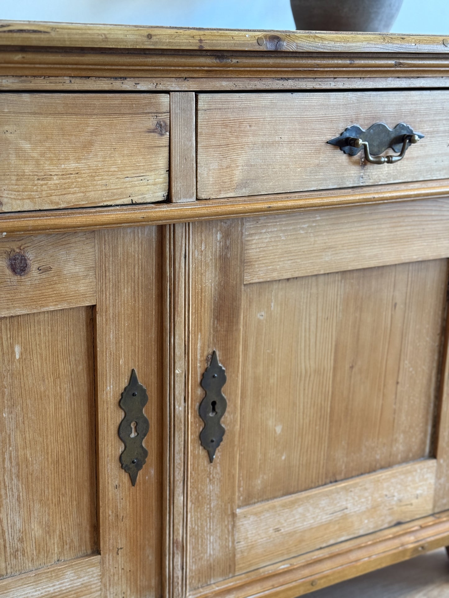 Antique English Pine Sideboard