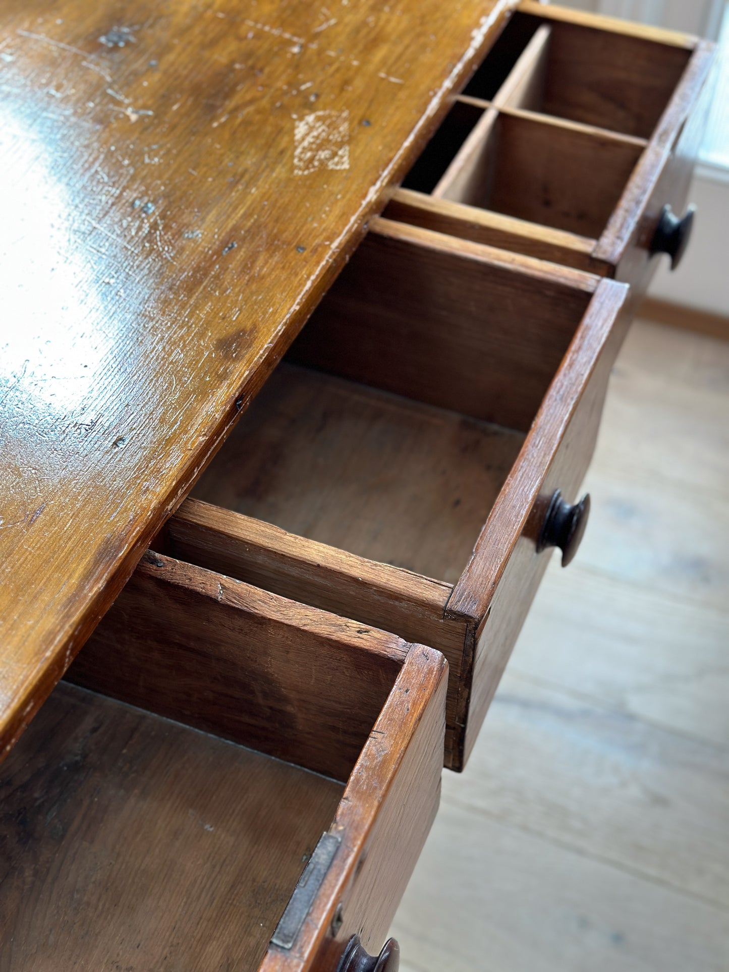 Antique English Pine Sideboard/Chest of Drawers