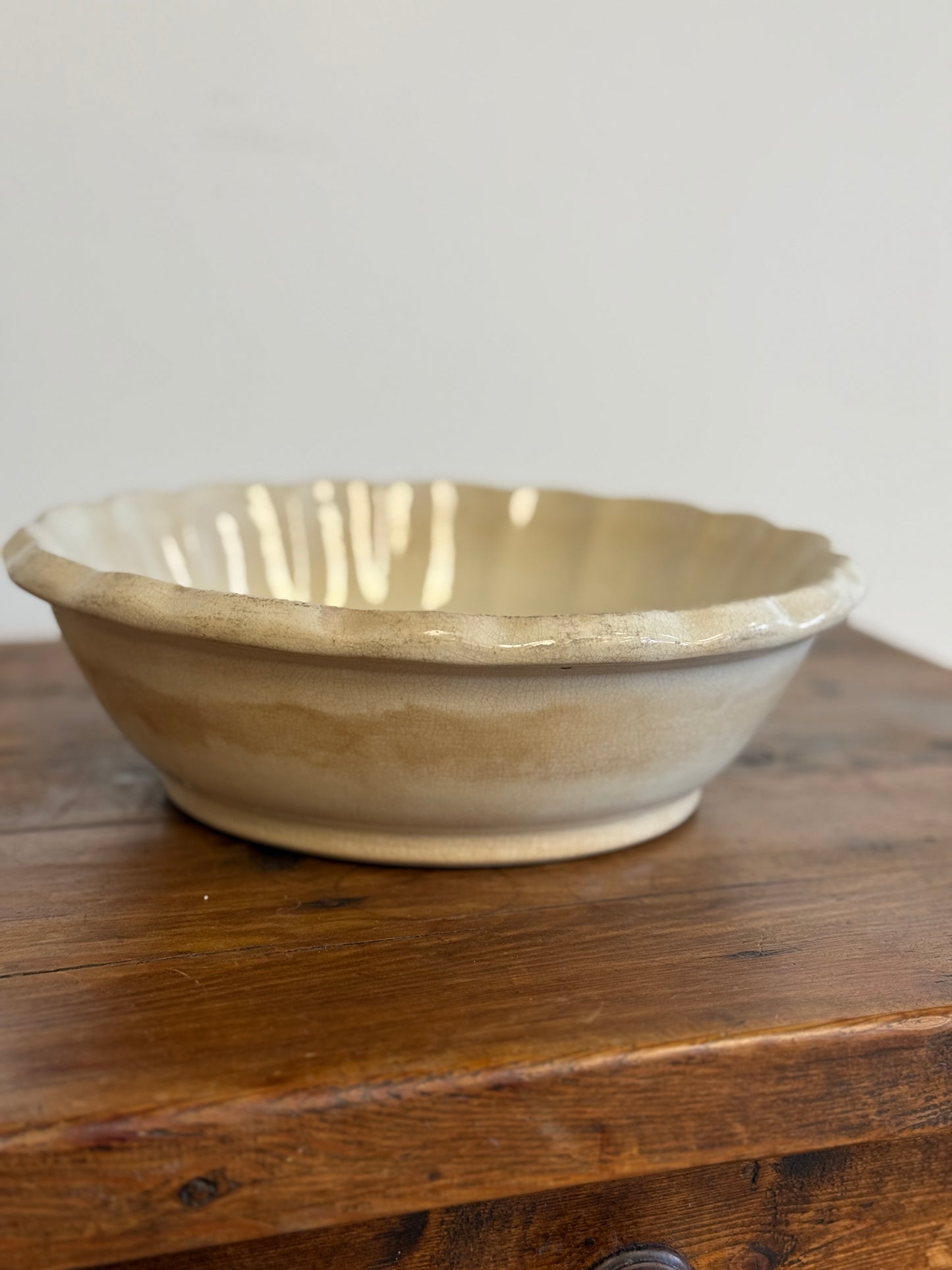 Large Antique Ironstone Serving Bowl