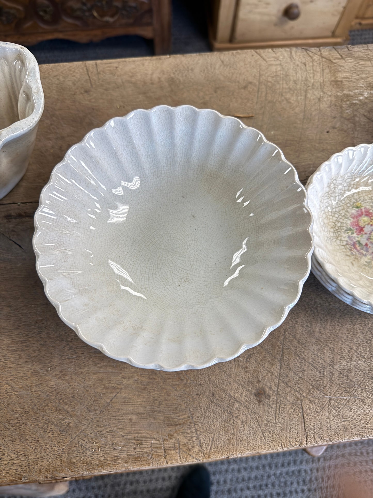 Set of 6 - Antique Ironstone Berry Bowls