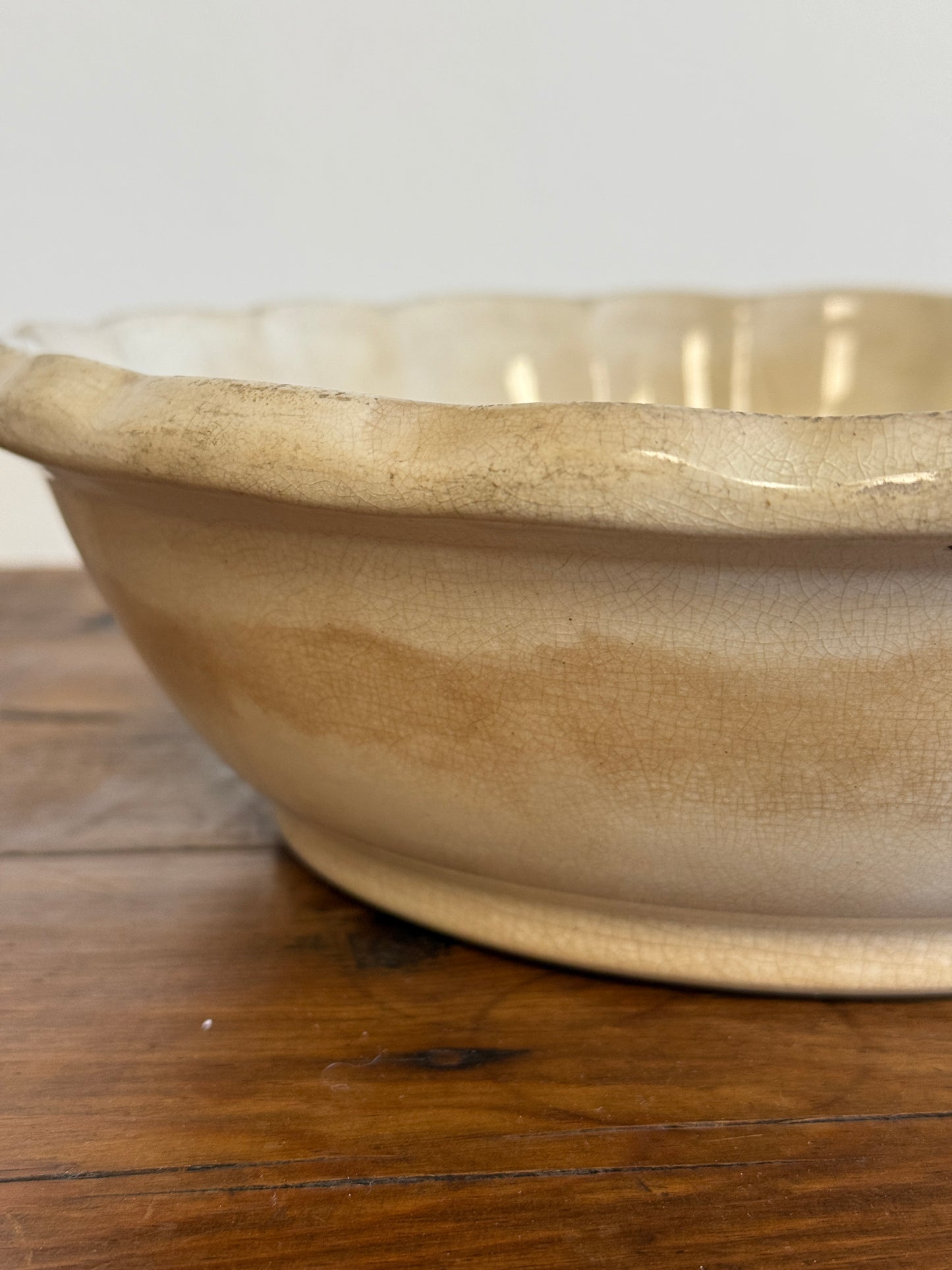 Large Antique Ironstone Serving Bowl