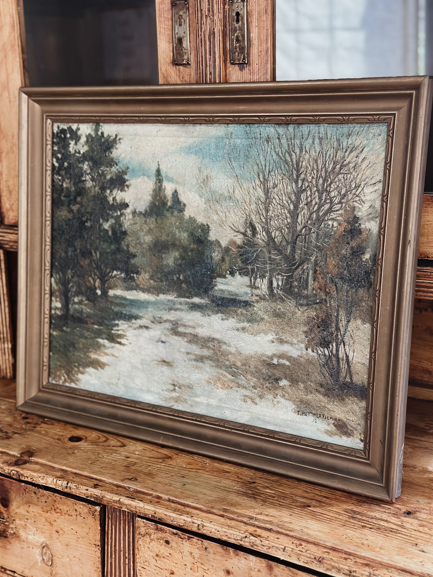 Antique 19th c. Oil Painting, by T. Mortimer Fleming