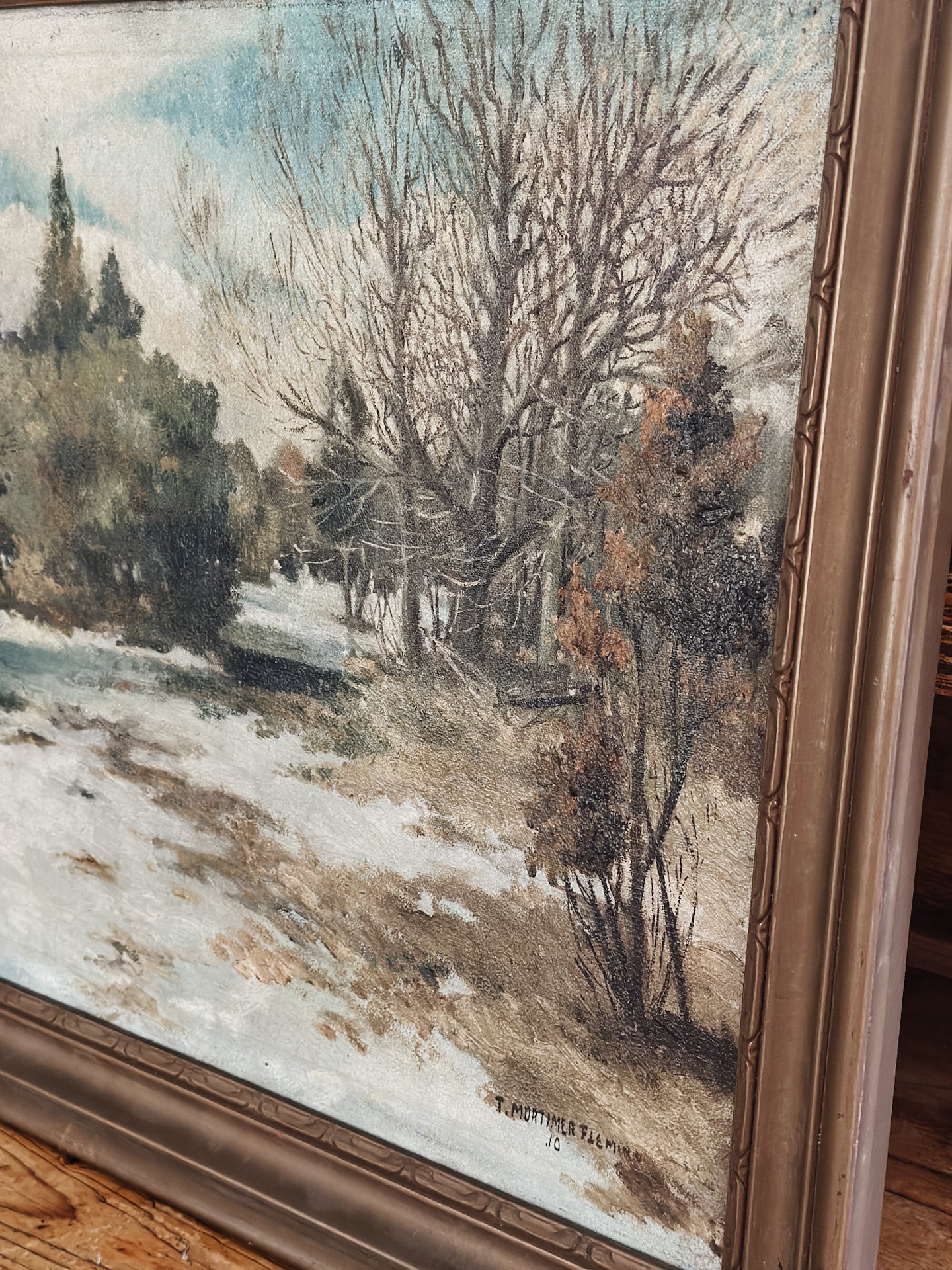 Antique 19th c. Oil Painting, by T. Mortimer Fleming
