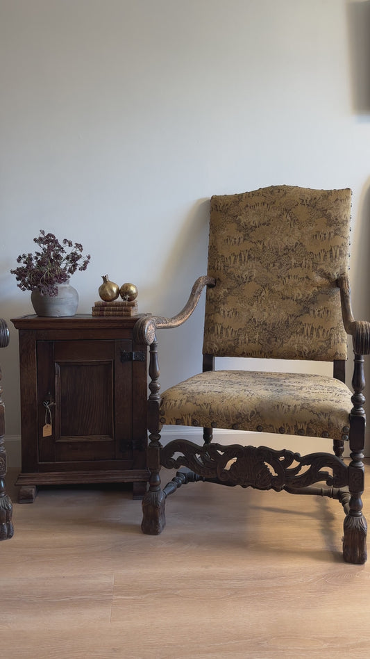 Set of Two Antique French Tapestry Chairs