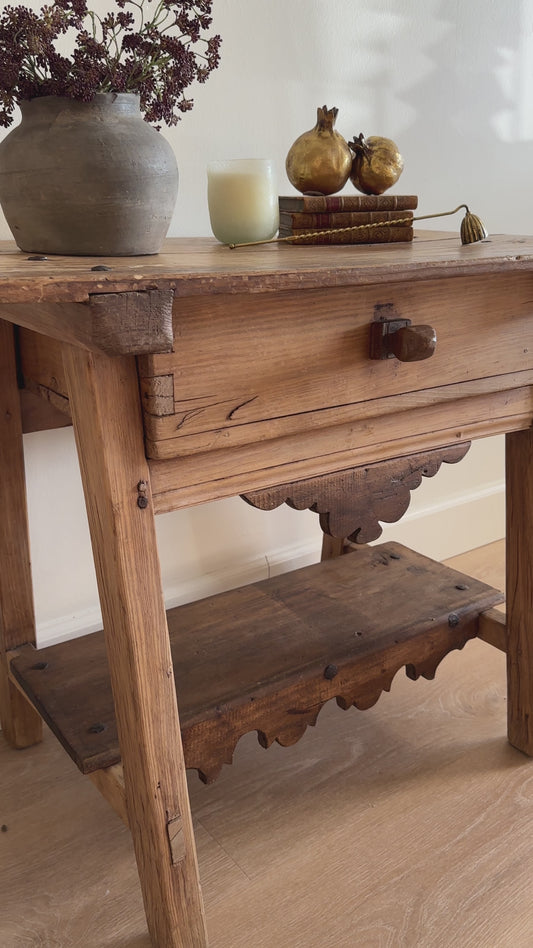 Antique Spanish End Table